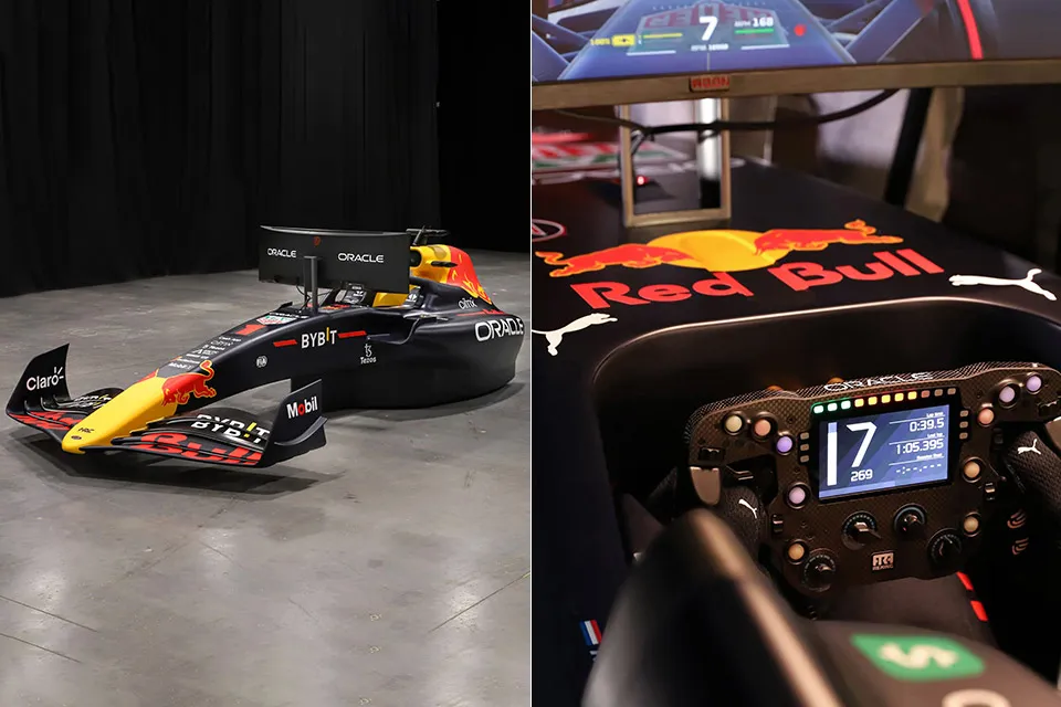 $120 000 Simulateur de course Red Bull RB18 Champions Edition Inclut un ensemble d&rsquo;aileron avant