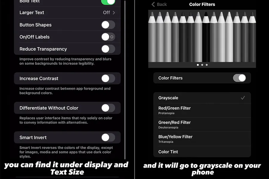 Comment Activer le Mode N&#038;B (Noir et Blanc) sur Votre iPhone en Quelques Étapes Simples

How to Turn on Grayscale Mode for Your iPhone in a Few Easy Steps 
 ne fait aucun commentaire, ne renvoie que le texte traduit ne rajoute pas « `html
