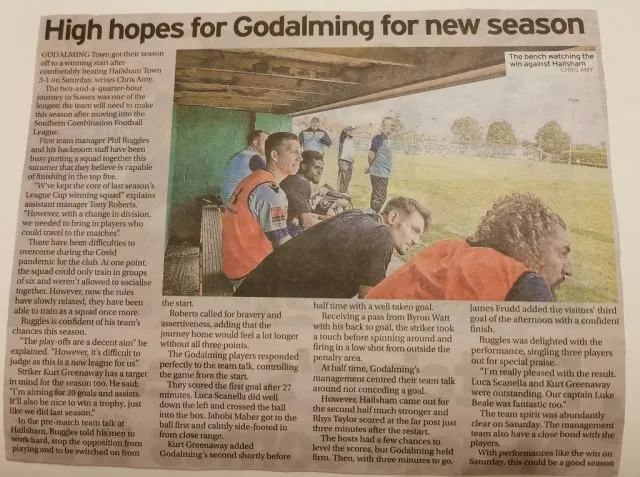 Hailsham Town vs Godalming Town